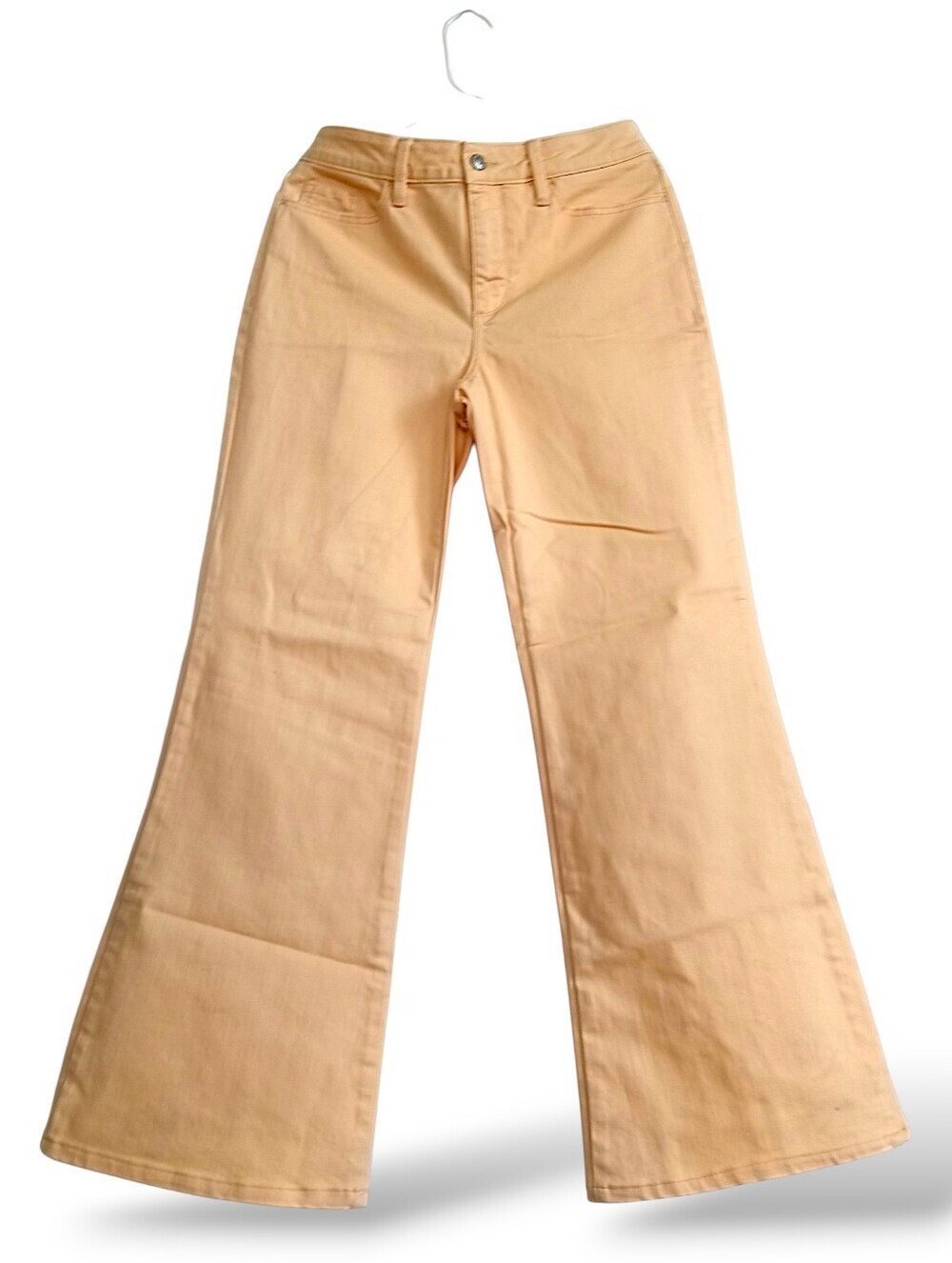 Liz Claiborne Peach Flare Leg Jeans High Waist Wide Bell 4